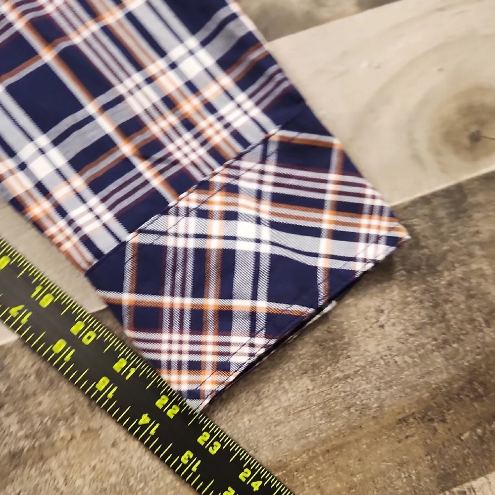 True Religion Plaid Shirt‎ Blue and White Button Down Shirt Mens 3XL